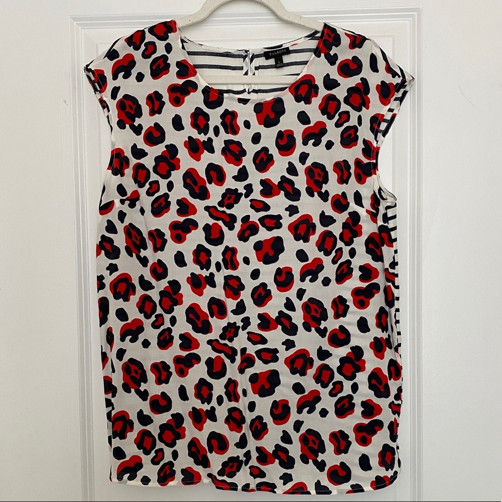 NWOT Talbots Leopard Print Top